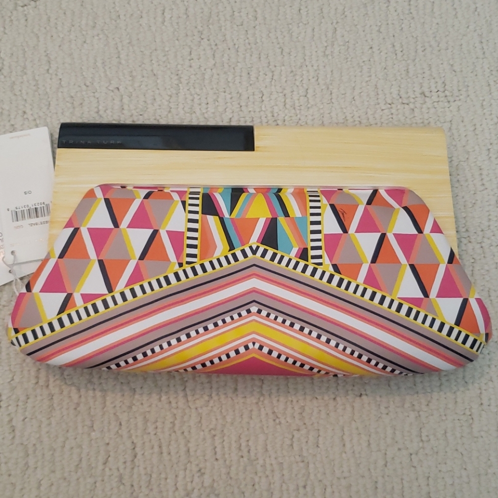 Trina Turk color clutch NWT